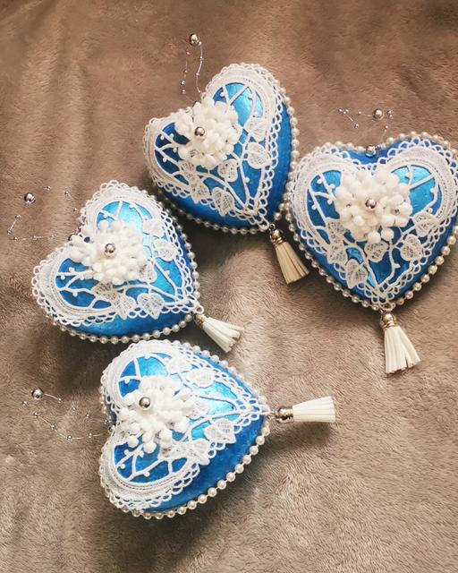 Buy & Sell Derbyshire Bolsover - Photos for Handmade Christmas Heart shape ornaments set