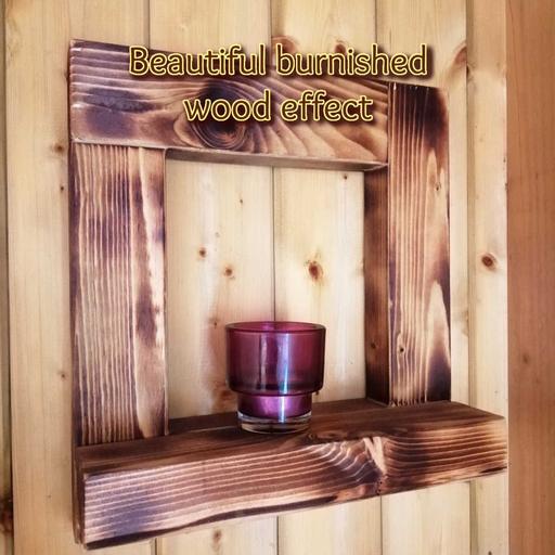 Buy & Sell Greater Manchester Wigan - Photos for Rustic Burnished Wood Frame Shelf