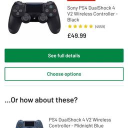New ps4 controller wireless for sale due to my son having 2 as gifts and only needing 1 thankyou
