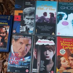 7 VHS tapes random movies