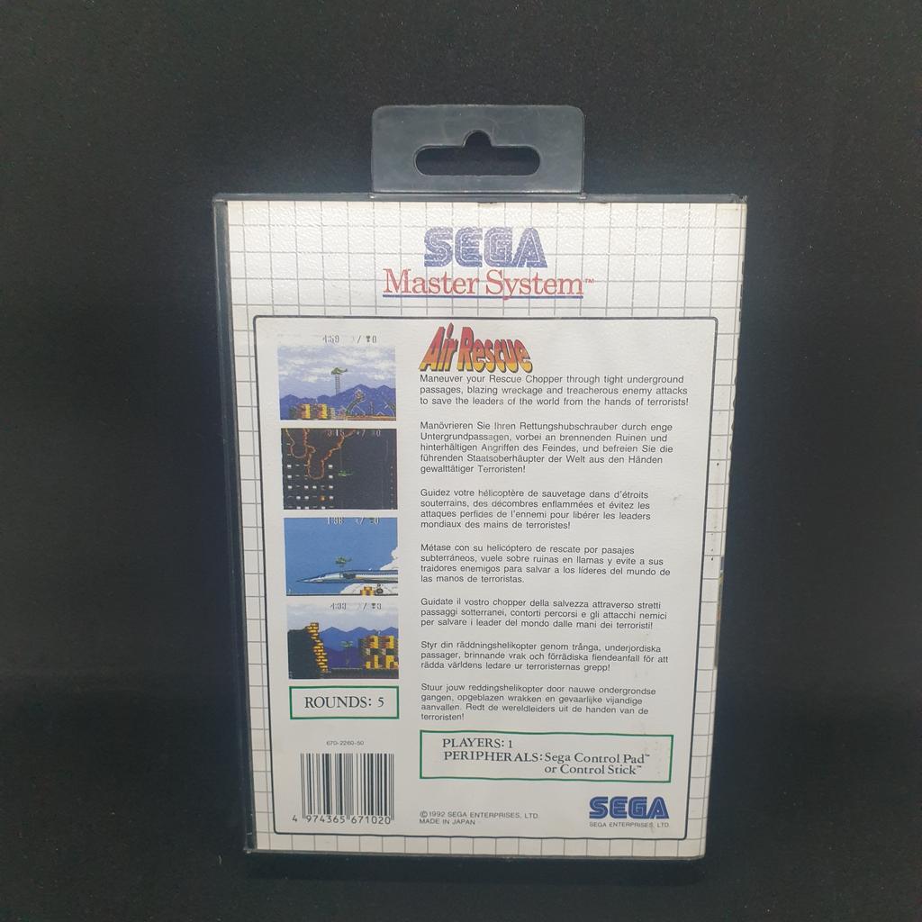 Air Rescue
für Sega Mega Drive
inkl. OVP, OHNE Anleitung - Fotos beachten

* Selbstabholung
* Versand innerhalb Österreich 5€ / Sendungsverfolgung

Auf Privatverkauf besteht keine Garantie, kein Umtausch sowie keine Gewährleistung.