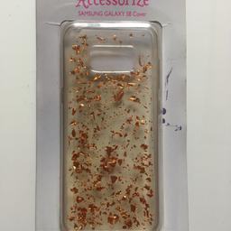 Samsung Galaxy S8 phone cover by Accessorize. Clear plastic with gold leaf effect. Still sealed in original packaging. Postage available to any location in the world from trusted seller - selling successfully online since 2011. Please contact with any queries. All questions answered and offers considered.