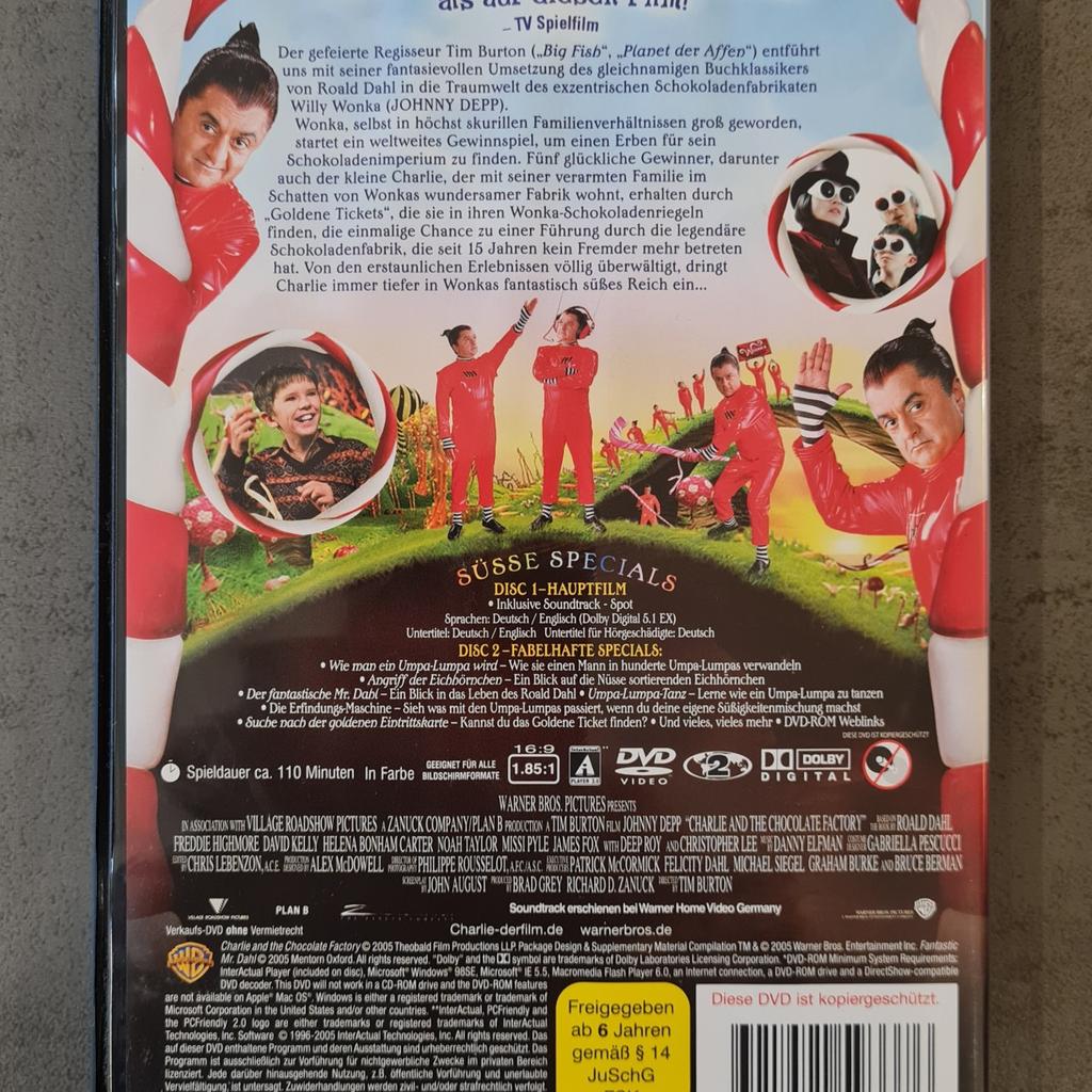 Charlie und die Schokoladenfabrik1

Johnny Depp

gebrauchte DVD

Versand gegen Aufpreis möglich

Kein Tausch !!!