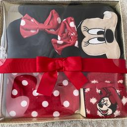 Brand new unopened Disney gift set, boxed
Eye mask
Pair of warm socks
Hot water bottle with cover
Can be posted- buyer to cover cost