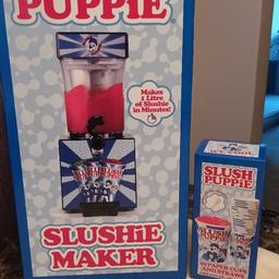Slush Puppie Maker and cups (20 cups and straws)
Brand new unopened.