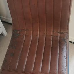 2 leather chairs from NEXT, damaged leather.