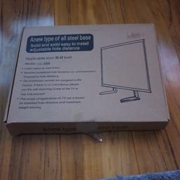 brand new universal TV stand black metal fits any TV from 26 inch to 42 inch free to good home collection st3