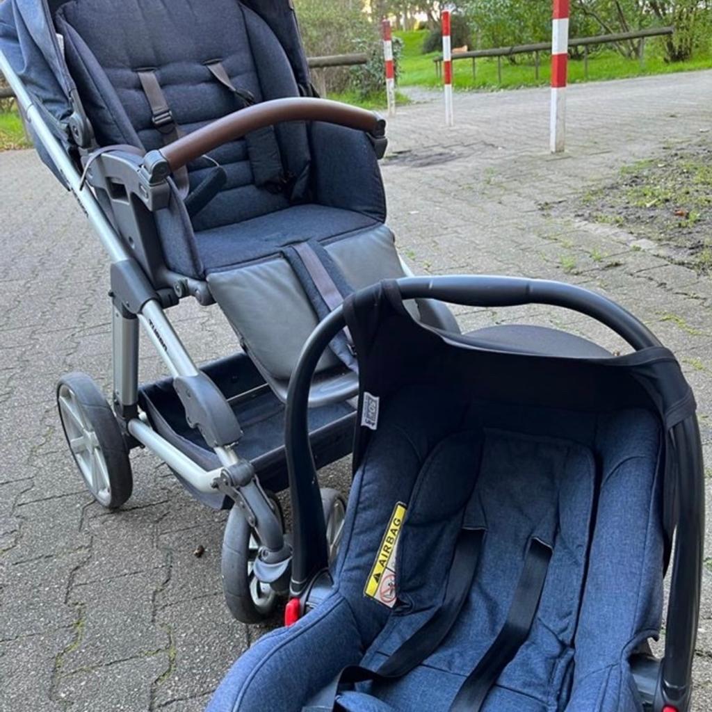 In einem sehr guten Zustand
All inclusive
Babywagen mit verschiedenen Sitzen
Autositz mit Adapter für den Wagen
Sehr bequem zu fahren Größe verstellbar
NEUPREIS 650€