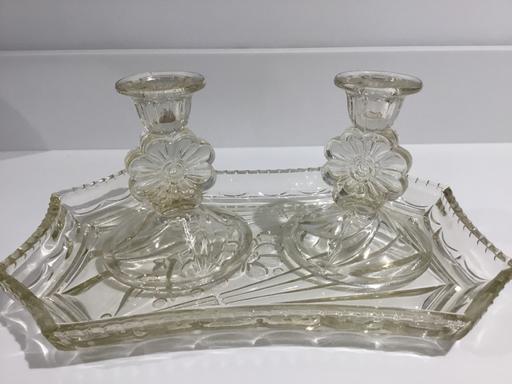 Buy & Sell Suffolk East Suffolk - Photos for Vintage Glass Candlesticks & Tray