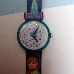 Wunderschöne Anna/Elsa flik flak Uhr, funktioniert tadellos, Zifferblatt mit Glitzersteine