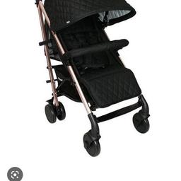 Excellent Condition barley used
Black & rose gold quilted stroller
BILLIIE FAIERS plus stroller cover never been used .and foots cover never used