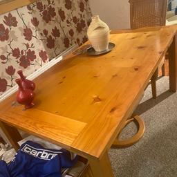 Large table and 6 chairs in good condition. Selling on behalf of a friend.