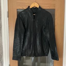 Unisex  Leather Jacket Size S Dark Blue Collection Only From Rowley Regis ( B659RB) No Offers Or Time Waster’s