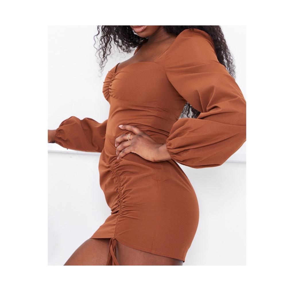 womens pretty little thing chocolate brown long puff sleeve sweetheart neck ruched bodycon dress

size 8 xs

new with tags

bundle deals available
not responsible once posted or collected
not responsible for items that dont fit
not accepting offers
sorry no returns or refunds