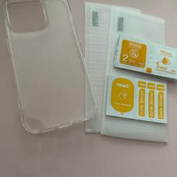 iPhone 14 pro 6,1 Zoll Schutzhülle Hülle Handyhülle Case Cover transparent mit 2x Panzerglas
Versand gegen Aufpreis möglich. 
Keine Garantie und kein Umtauschrecht!