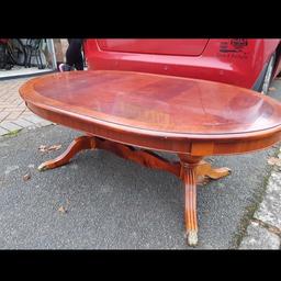 MAHOGANY OVAL COFFEE TABLE WITH METAL feet
W.49" D.30" H.18"
PICK UP MATCHBOROUGH WEST REDDITCH B98
Can deliver LOCALLY for fuel to door