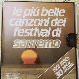 15 audiocassette con le canzoni del festival di Sanremo 1951-1980