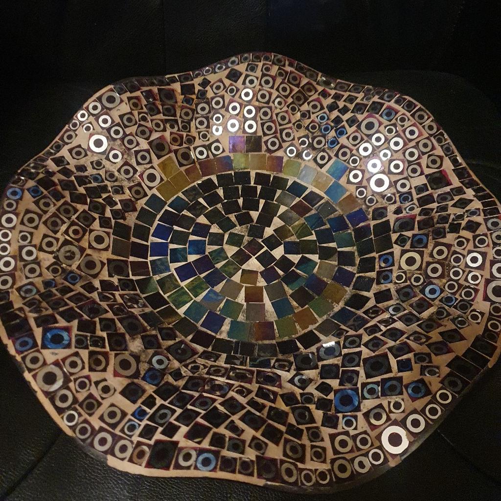 37cm in size, large mosaic plate