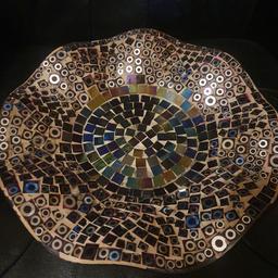 37cm in size, large mosaic plate