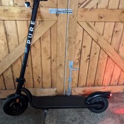 Pure air scooter
In good condition 
Rear tyre a bit bald
Comes with charger
No offers