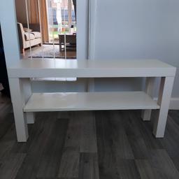 White stand - can be used as a TV stand or even to display your home accessories.

Width 90cm
Height 45cm
Depth 26cm