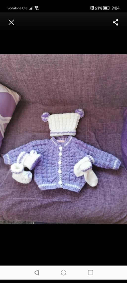 Buy & Sell Staffordshire Stoke-on-Trent - Photos for NEW -Unisex Lilac/White Cardian Set size 16