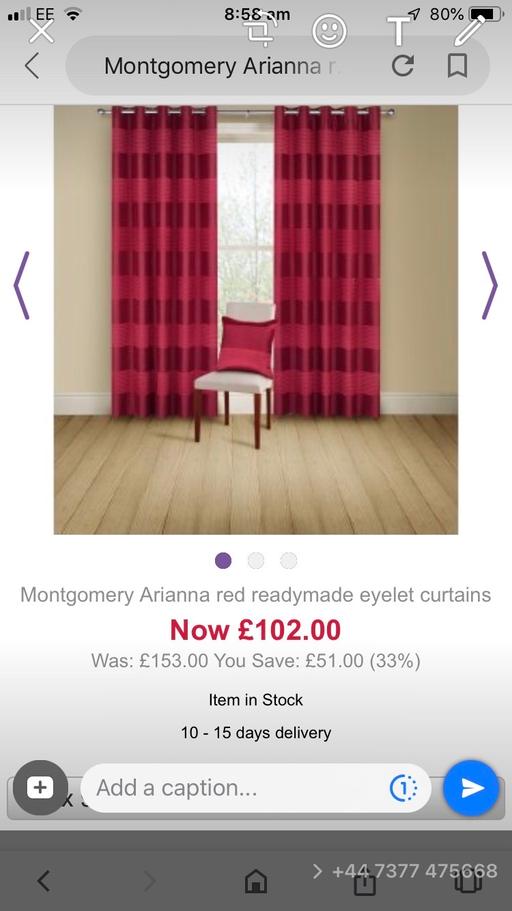 Buy & Sell East London East Ham - East London - Photos for Eyelet curtain