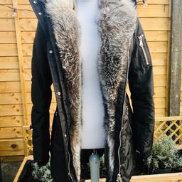 ❌REDUCED FROM £650!!!❌

 ❗️RRP £1250!!❗️
     ‼️70% OFF‼️

You will NOT get this kind of coat for this price! Grab yourself a bargain!!🤩😍😍😍

Genuine Pajar Canada Blake Parker Fox & Rabbit Fur Coat Size Medium RRP £1250.
SOLD OUT Everywhere!

Stunning coat purchased from Norton Barrie😍😍😍😍😍
Photos don’t do justice!
Worn only handful times. Been stored in the bag in my wardrobe. Immaculate condition!
Original bag and tags.

Description:
Pajar Blake Ladies Jacket in Black.
This long length parka style coat features a rabbit lined hood with split feature. Fox fur trims the hood and down the zip placket. Two large zip pockets to the front of the jacket with an additional pocket on the sleeve. Drawstring cord to the waistband for extra shape. Finished with ribbed storm cuffs. Regular fit Split hood Hood with rabbit and fox fur Parka style.
Two large pockets to the front.

90% Duck down 10% Duck feather 100% Nylon.

Please check my other items.
Thank you :)

Collection ONLY Salford m5.
