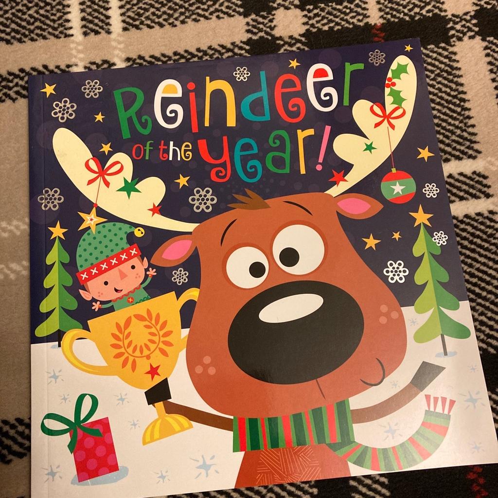 BRAND NEW REINDEER OF THE YEAR CHILDRENS BOOK PRICE TAG ON BACK LOOK £5:99 GRAB A BARGAIN £3:00 UNWANTED GIFT AND WILL MAKE AN IDEAL CHRISTMAS GIFT