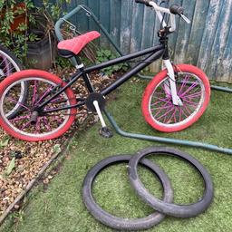 Needs some tlc has new tyres as the back one needs a new inner tube I think. Has stunt pegs