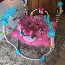Hiya I’m selling this Minnie Mouse jumperoo in excellent condition! Nothing wrong with it at all, my baby is now more mobile so I’ve baught her a walker, batteries included. Can change height settings, can be dismantled for easy transport collection from B19 thank you 😊