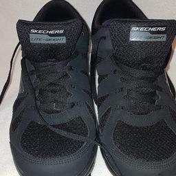 Skechers Men's Sneakers (UK Size 8) - Black. In Amazing Condition. Look to have been worn only once. Christmas present? UK size 8 but a generous size 8. Cash on collection or post at extra cost of £4.55 Royal Mail 2nd class signed for post. I can offer try before you buy option but if viewing on an auction site viewing STRICTLY prior to end of auction. I can offer free local delivery within five miles of my postcode which is LS104NF. Listed on five other sites so it may end abruptly. Don't be disappointed as some have. Any questions please ask and I will answer asap.