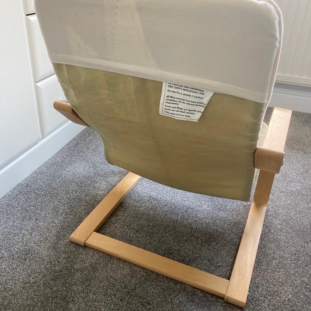 Childrens Arm Chair for children up to age of 10 (40kgs) to relax in while reading or watching TV, etc
Complies with all Fire regulations, etc (which of course would be expected from an IKEA product)
RRP £60 to £80
