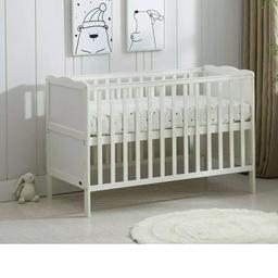 Beautiful cot bed with mattress and stand for canopy and much more for a great price