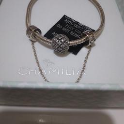 silver Chamilia bracelet with box

brand new
with stoppers

worth £60 new

has the paperwork and the tarnish proof square

please look for charms on my shpock if you'd like some cheaper Chamilia charms

everything I sell is genuine and brand new