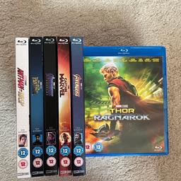 All 11 films of the marvel phase 3. ,all blu-rays,mostly watch one time ,now got the box set ,so no need for the separate ones any more ,collection preferred