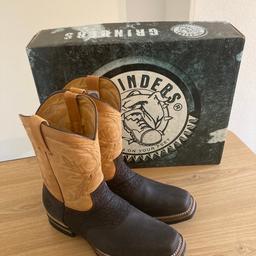 Original Grinders western unisex boots with box. Worn only once - they are too small.
Size uk 9.