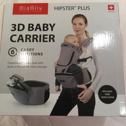 New in the box
Never been used.

MiaMily 3 Hipster Plus Hip Seat Baby Carrier Ergonomic, 6 in 1 Front and Back, Lumbar Support, Newborn to Toddler, Infant & Child Carrier, Organic Grey : Amazon.co.uk: Baby Products

Collection : Hyde park W2 2SA

We do not communicate on personal email , given by buyers for purchase
What is advertised - Shpock site.

If you are genuine buyer and interested to buy our items, please keep communication on and pay to our Shpock account accordingly. Make us the offer when your Shpock site is working again
Look forward to hear from you….
Many thanks