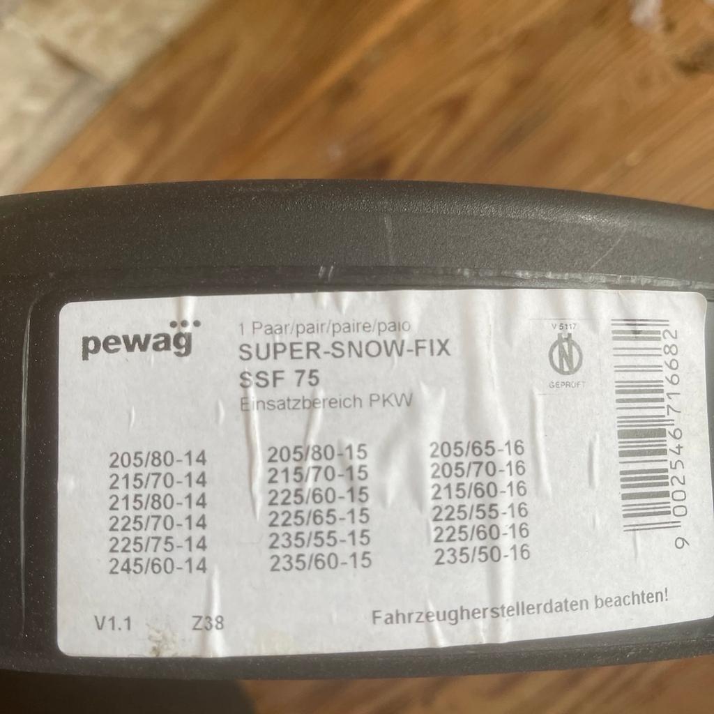 Pewag snow Fix Schneeketten unbenutzt NEU