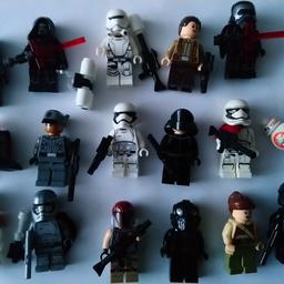 Lego compatible Star wars minifigures, but they look just as good.
Please be aware these are not lego but lego compatible and just as good for collecting.
Only displayed in cabinet, never played with.
Sold as seen, collection only.
Please check out my other listings too as I have lots of other items for sale..