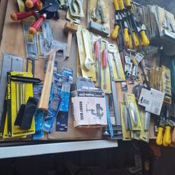 all you can see on the photos. joblot of many items. hand tools and more. + free stanley tool box