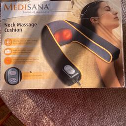 Brand new medisana neck massage cushion. As you can see it’s boxed and new.
