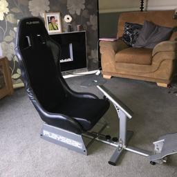 Playseat evolution gaming chair, fully adjustable pedal plate, adjustable steering wheel plate, its in very good condition does have afew marks on the frame but nothing bad, just from been moved about and adjusted etc. no marks at all on the chair or rips. This was £200+

Collection only from stoke on trent (st8)

£50 no offers