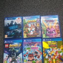 all these games are in good condition with no marks, crash was played like 3 times max, my son wernt a fan, same as spyro and Ben 10,all hardly played, collection only please