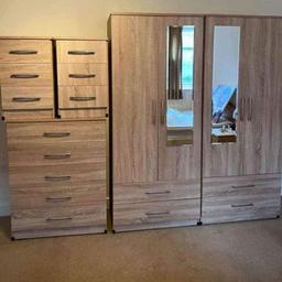FULLY ASSEMBLED WARDROBE SETS

💥 5 PIECE SET ON OFFER 💥

Wardrobe Measurements:   Height: 184cm   Width: 76.5cm   Depth: 50cm 

Chest Drawer’s Measurements:    Height: 102cm   Width: 77.5cm   Depth: 40.5cm 

07708918084
DELIVERY AVAILABLE

AVAILABLE IN MANY COLOURS