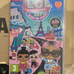 LOL born to travel Nintendo switch game brand new still In Packaging brought 2 as was advised one was lost but has turned up today.  So we now have 2 games. Paid £27.99 
Can deliver within WV13 Area