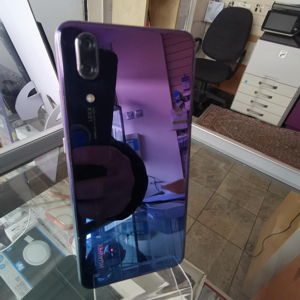 Huawei p20 128GB unlocked

In good condition comes with 3 months warranty from our phone shop in harrow comes with USB cable only
