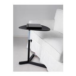 Ikea Laptop / side table can be adjusted in height and table can be tilted to comfort when using as a laptop stand it’s small light and compact ideal for 2 in 1 purposes when limited on space