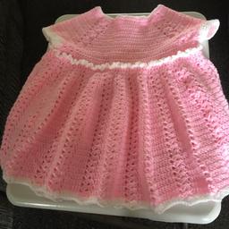 Hand Crocheted 🧶 baby girl dress ( New).
Size 9/12 months (£15.00)
Message me Collection Only