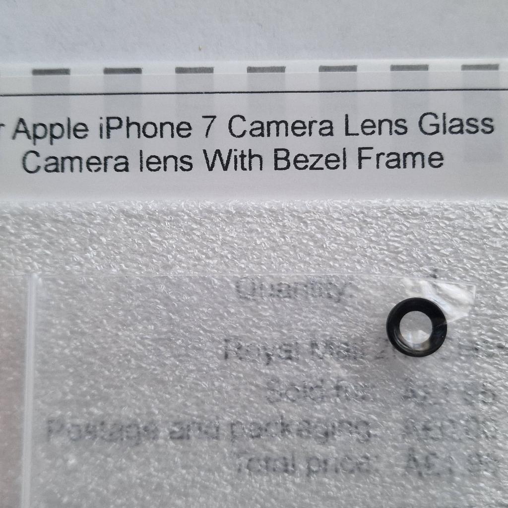 for Apple iPhone 7 camera lens Glass
Camera lens with Bezel Frame

Brand new

Please check out my other items for sale.